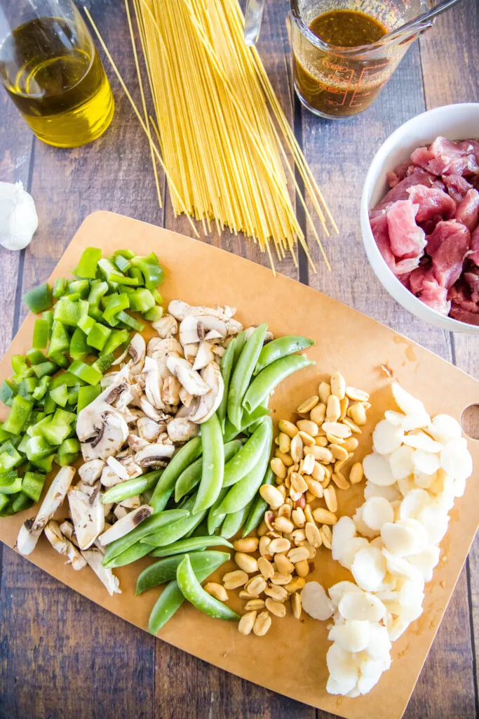 ingredients for asian noodles
