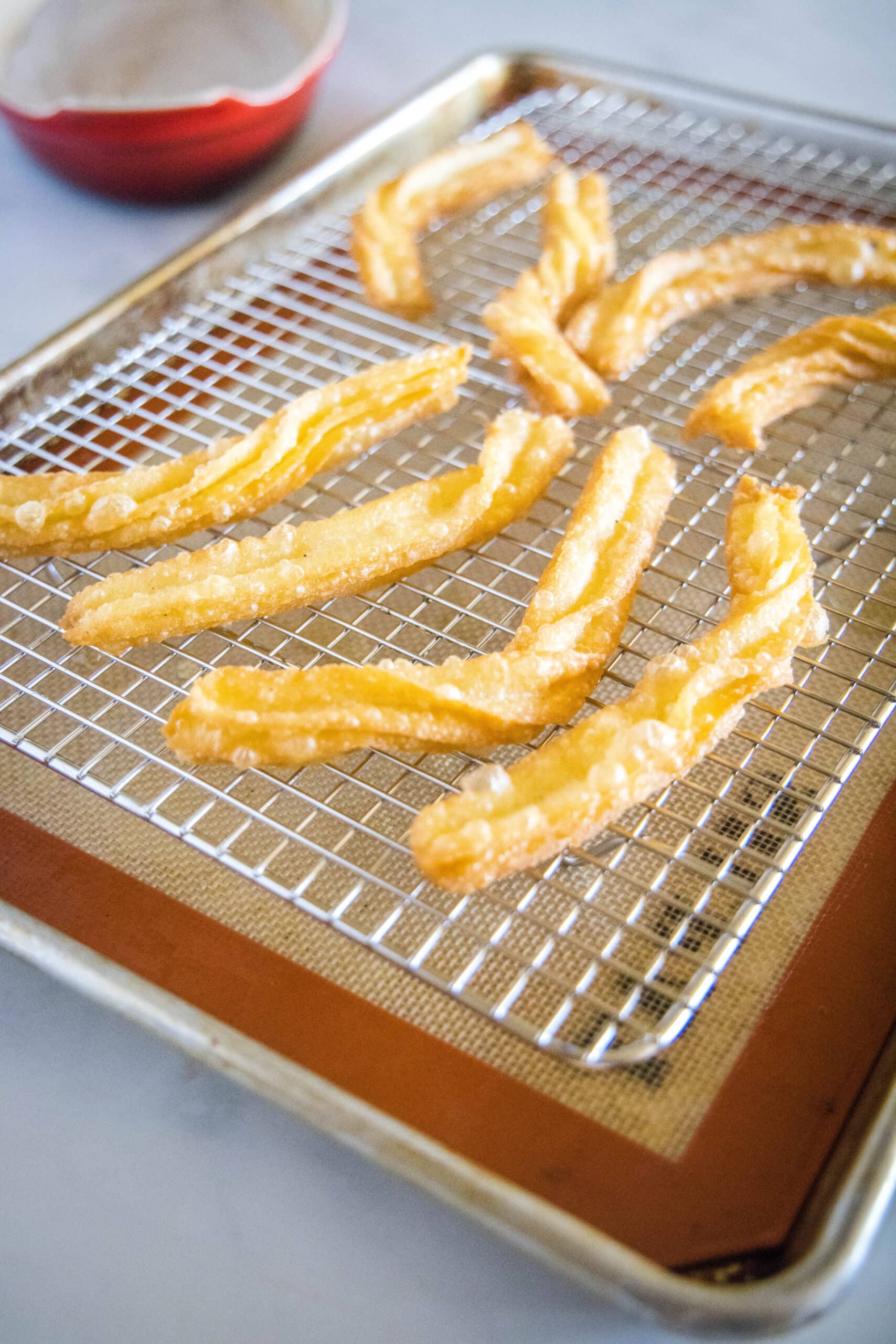 churros on a cooling rack