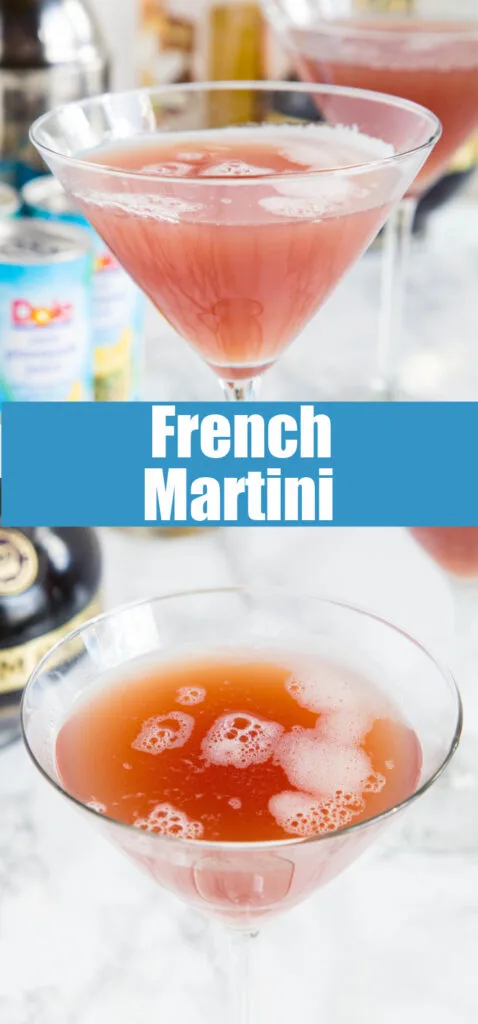 french martini in martini glass