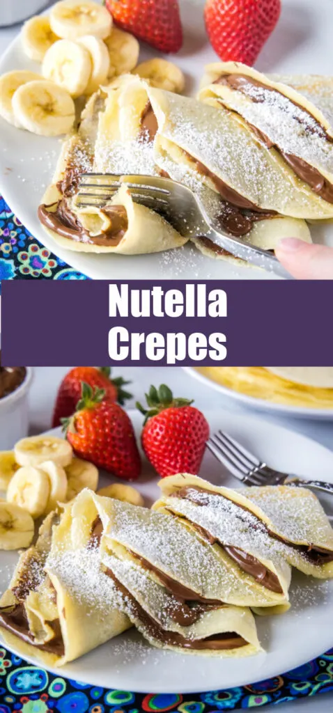 crepes filled with nutella