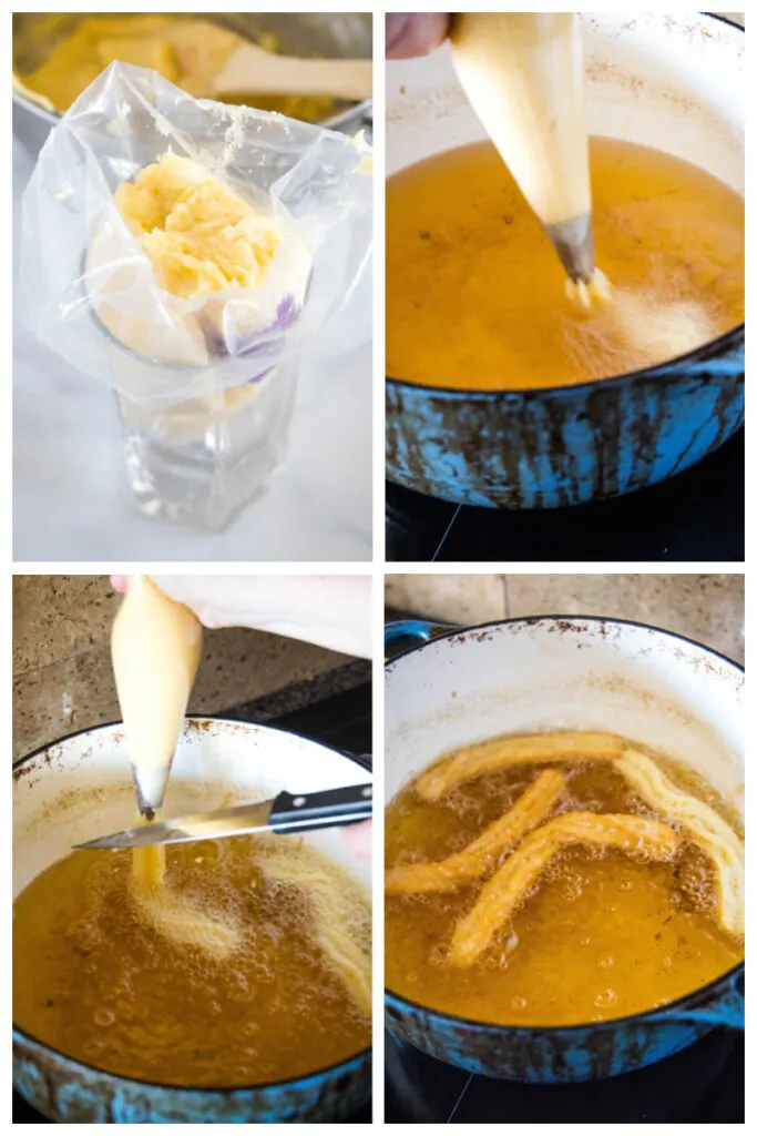 how to fry homemade churros