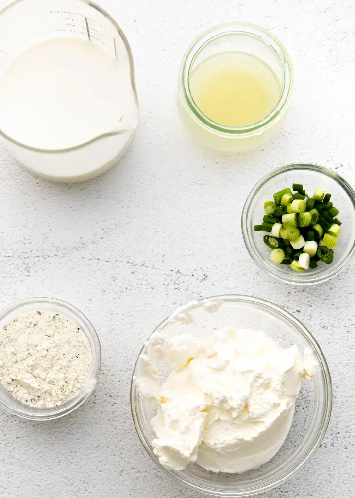 ingredients for ranch dipping sauce