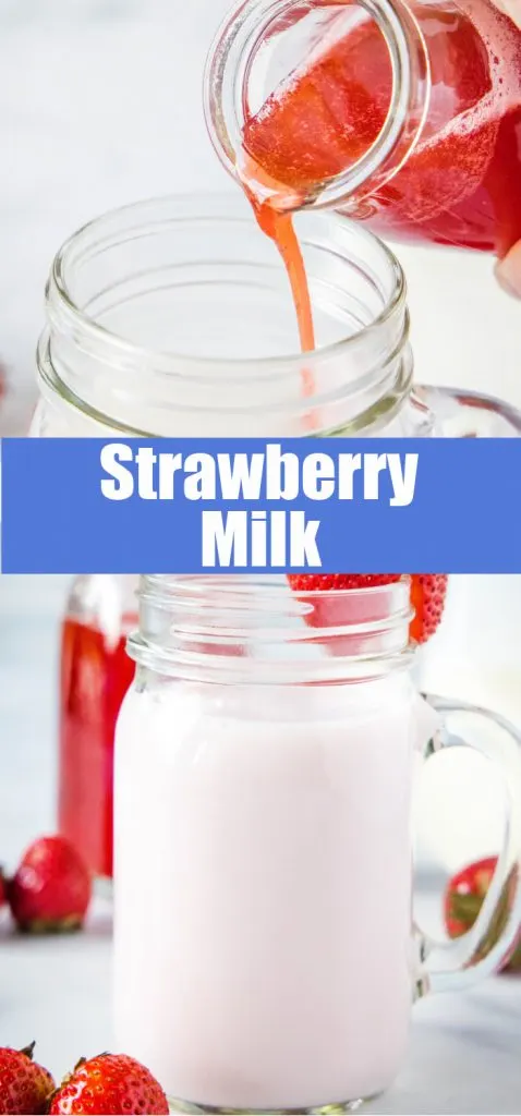 homemade strawberry milk pinterest pin