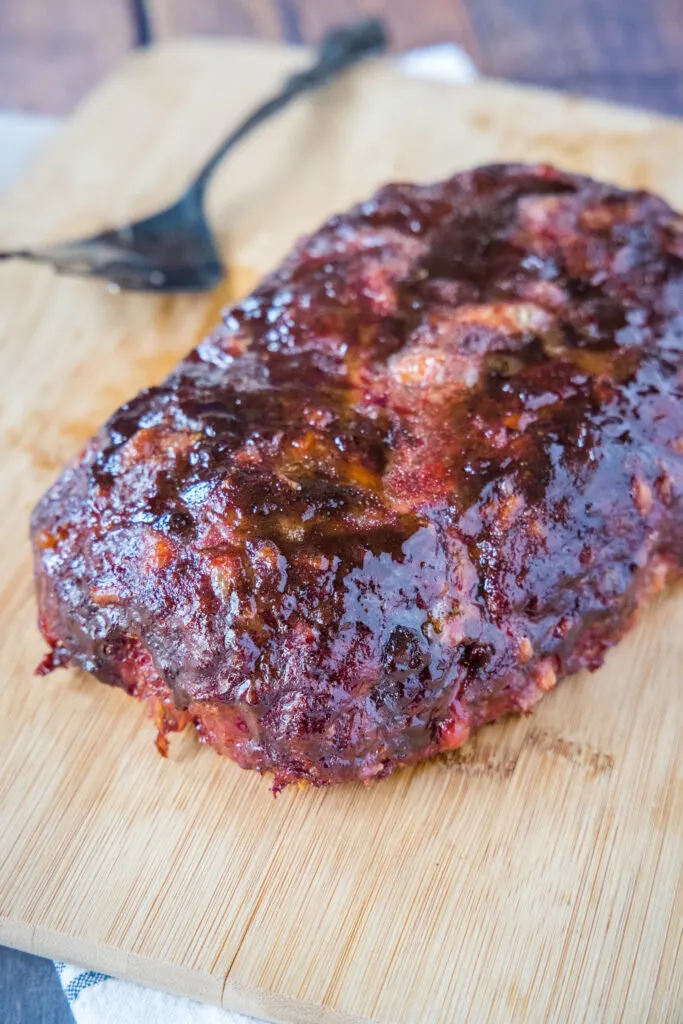 meatloaf on a cutting board