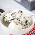 close up bowl of ice cream