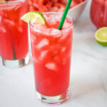 watermelon soda in a glass