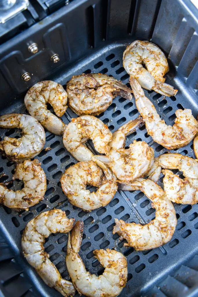seasoned shrimp in the air fryer