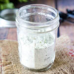 close up ranch seasoning mix in mason jar