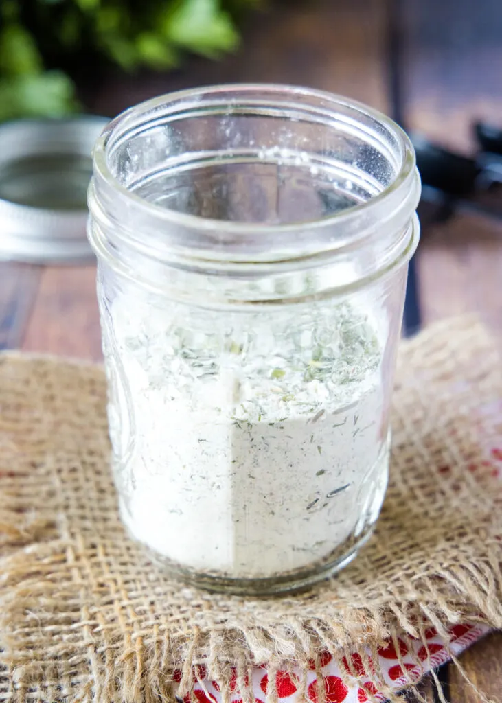 ranch seasoning mixed together in a jar