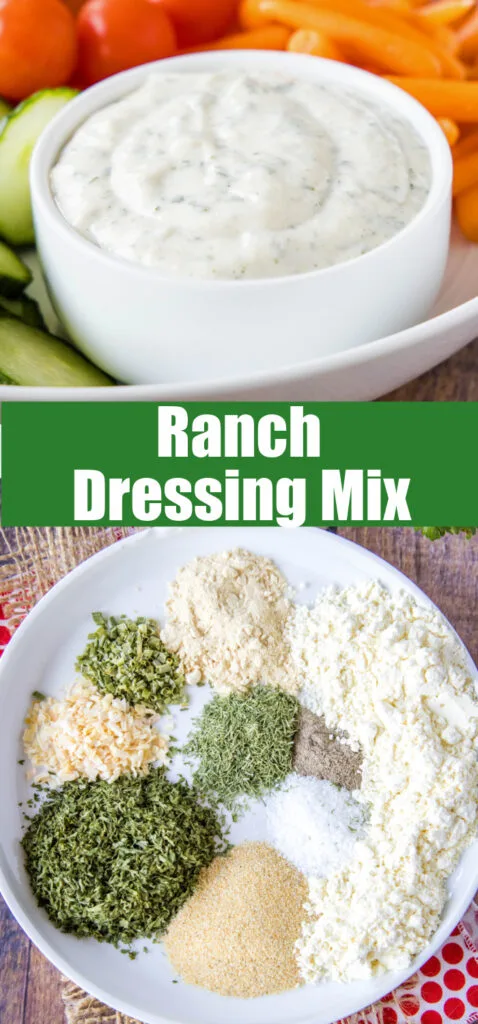 pinterest collage of ranch dressing mix