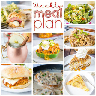 square collage of weekly meal plan