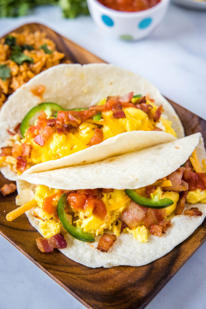 breakfast tacos on a plate