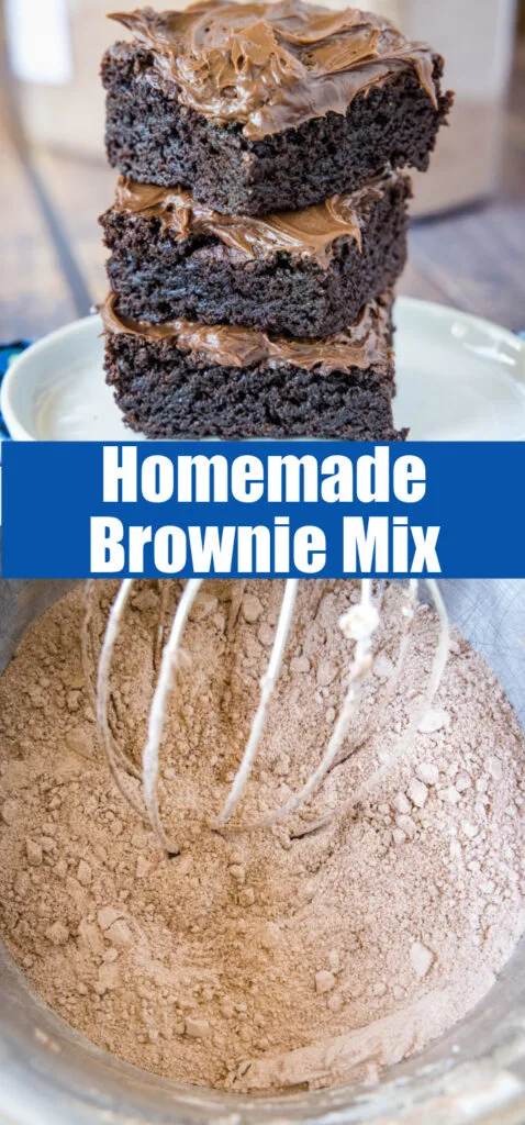 homemade brownie mix collage for pinterest