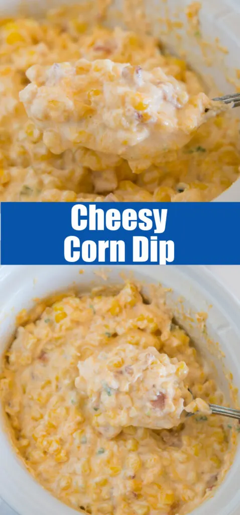 cheesy corn dip in a crock pot