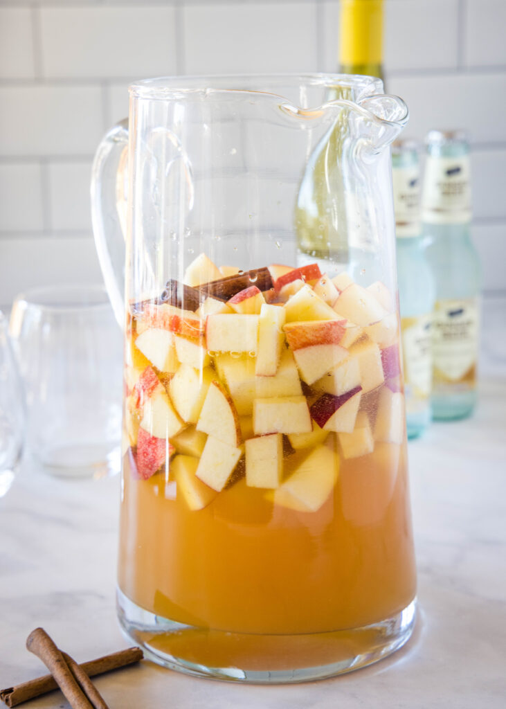 a pitcher of fall sangria
