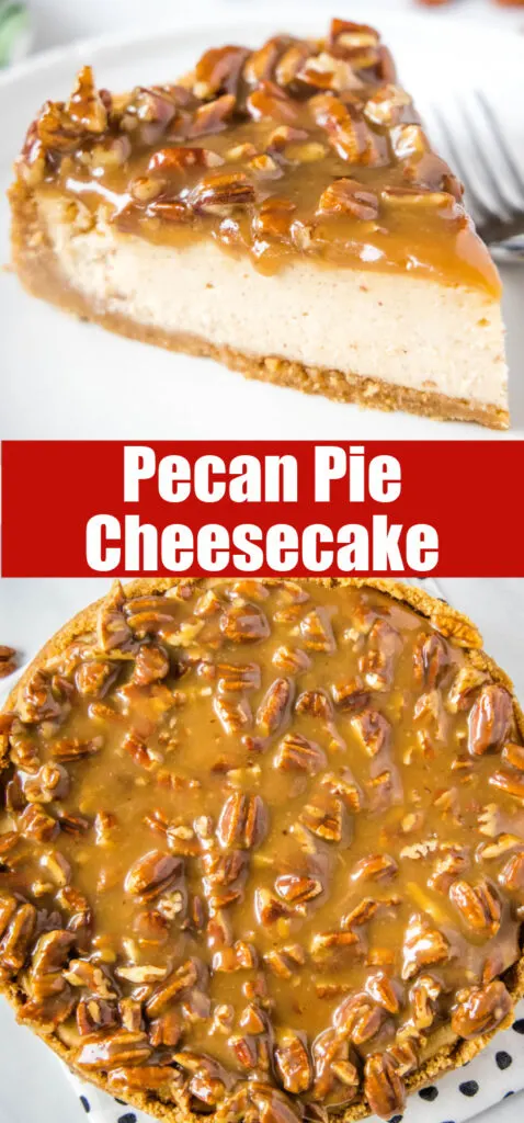 close up pecan pie cheesecake
