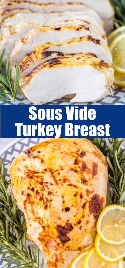 sous vide turkey breast sliced