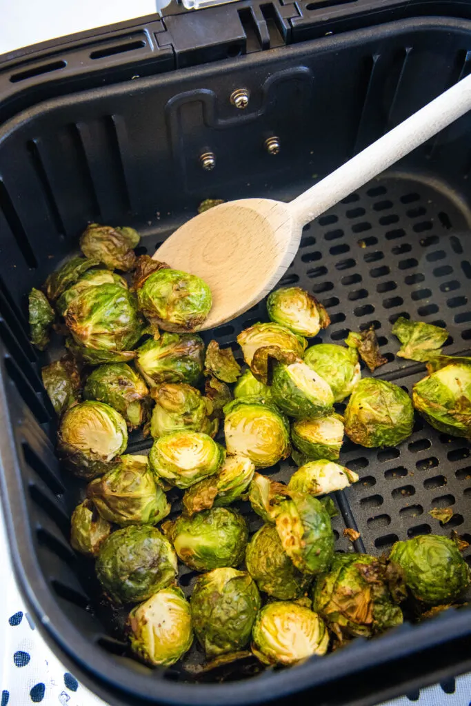 cooked brussel sprouts in air fryer