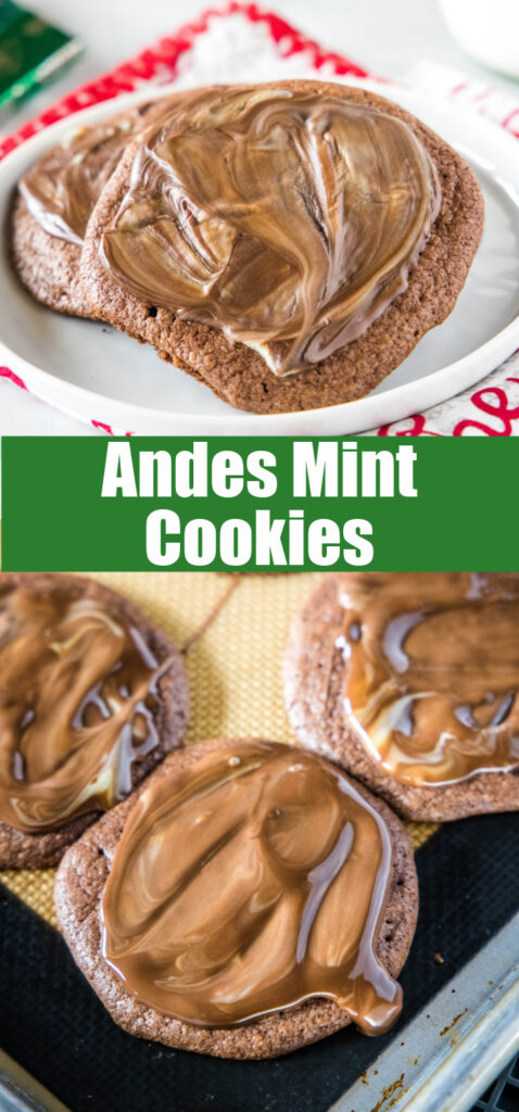 close up andes mint cookies