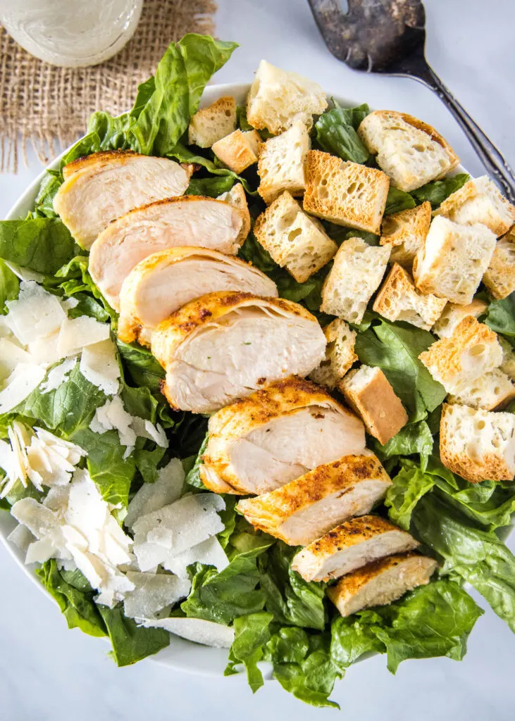 Caesar Salad with Parmesan Croutons