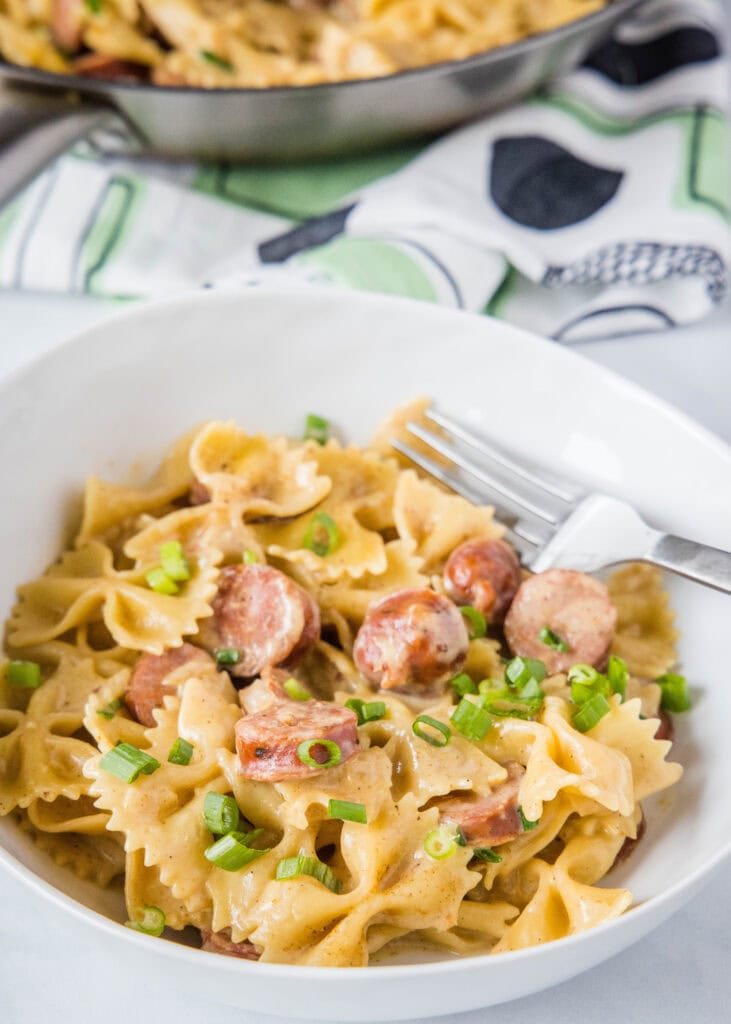 bowl of cajun pasta