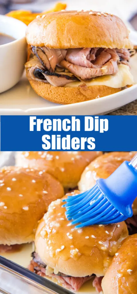 close up french dip sliders