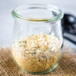 cropped close up of a jar of onion soup mix
