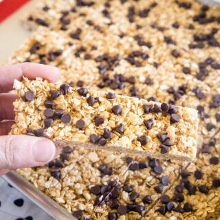 cropped in pic of homemade granola bars