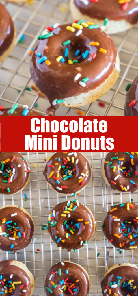 close up mini donuts for pinterest