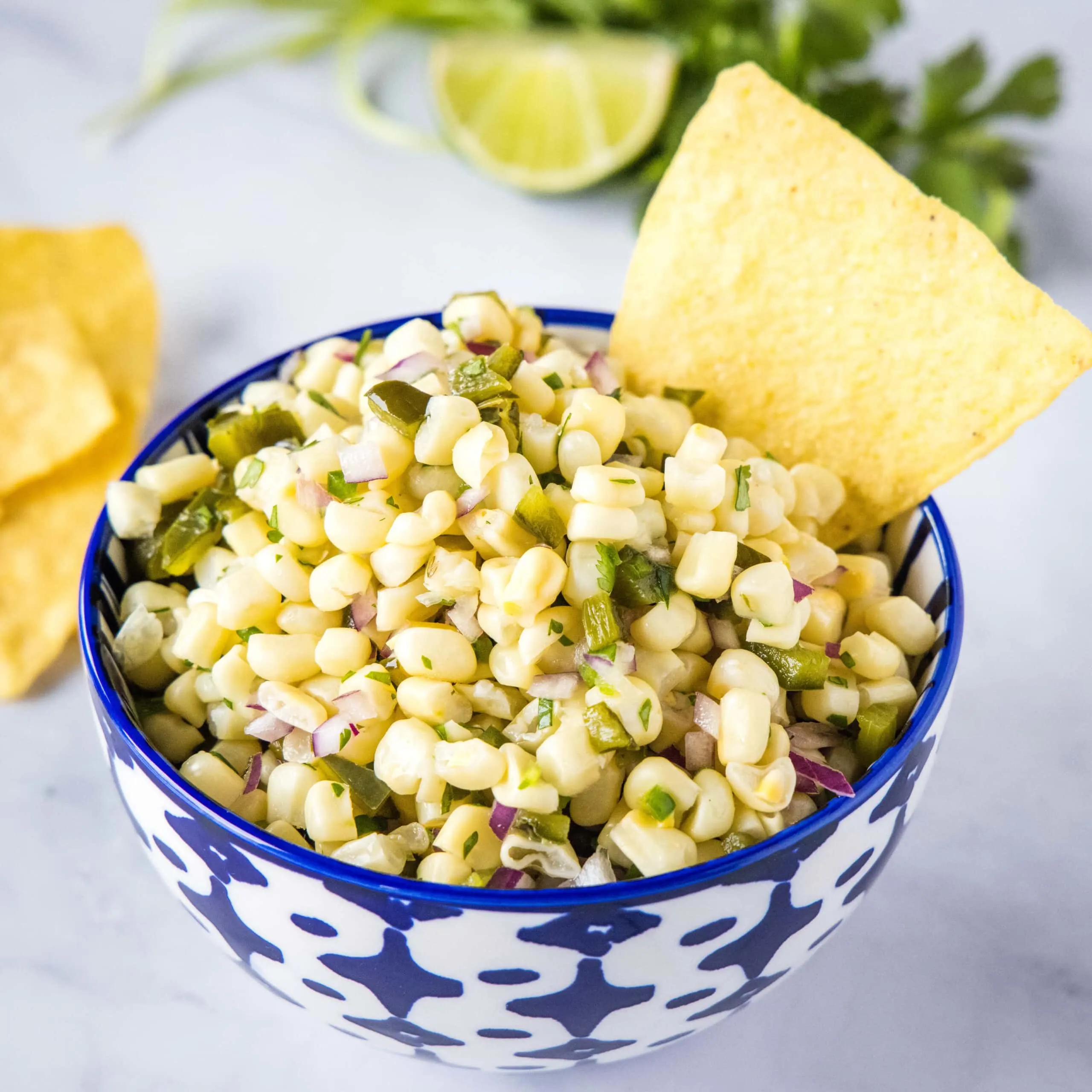 cropped picture of chipotle corn salsa