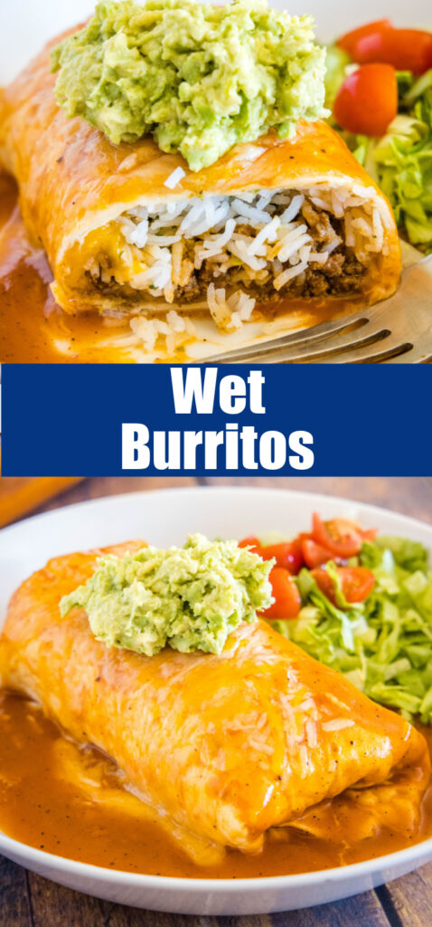 close up wet burrito for pinterest