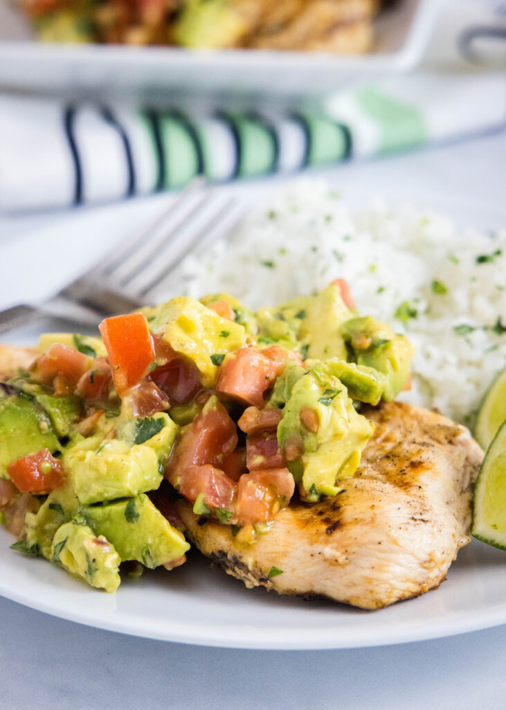 grilled chicken with avocado salsa