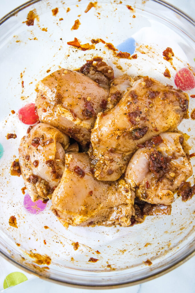 chicken thighs in a chipotle marinade