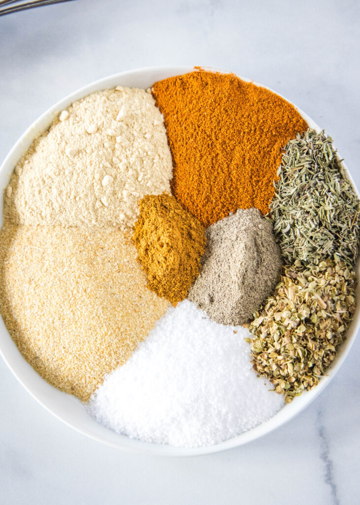 spices on a plate