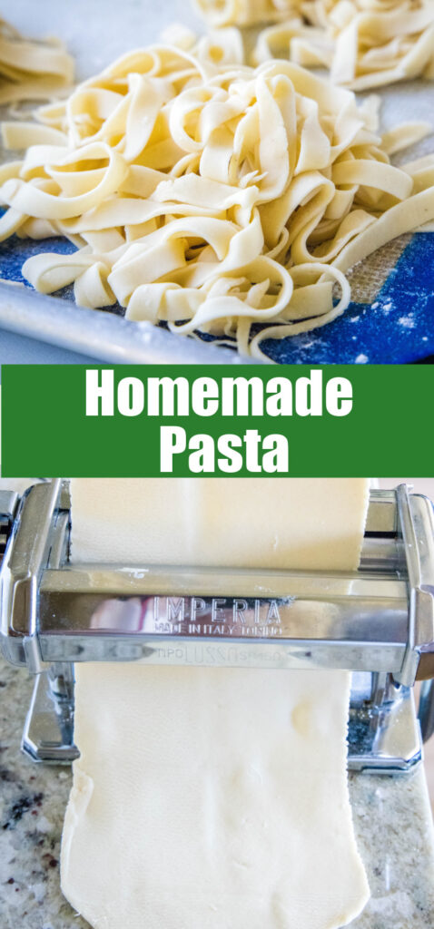 close up homemade pasta for pinterest