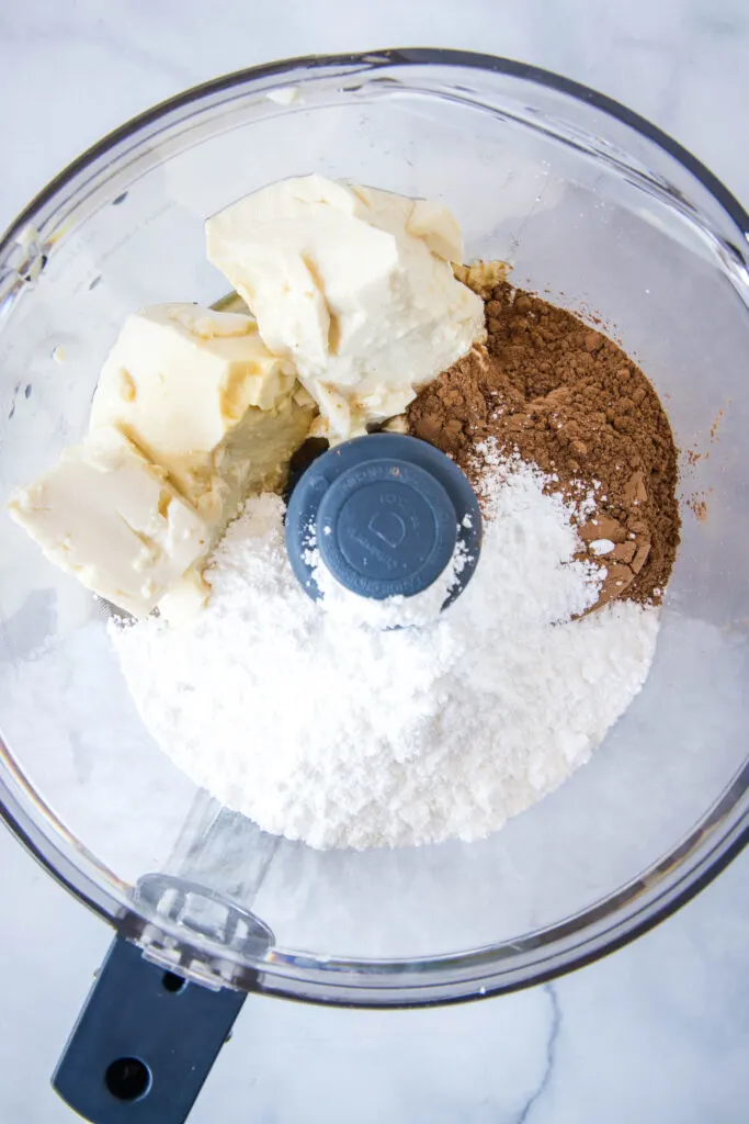 chocolate tofu pudding ingredients in food processor
