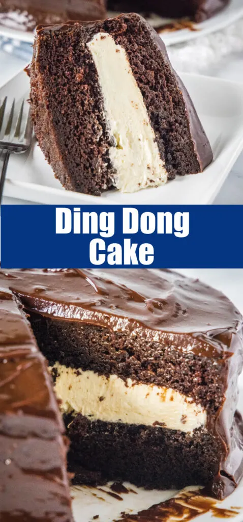 close up ding dong cake for pinterst