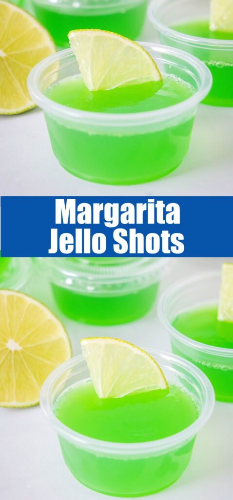 jello shots in cups with slice of lime