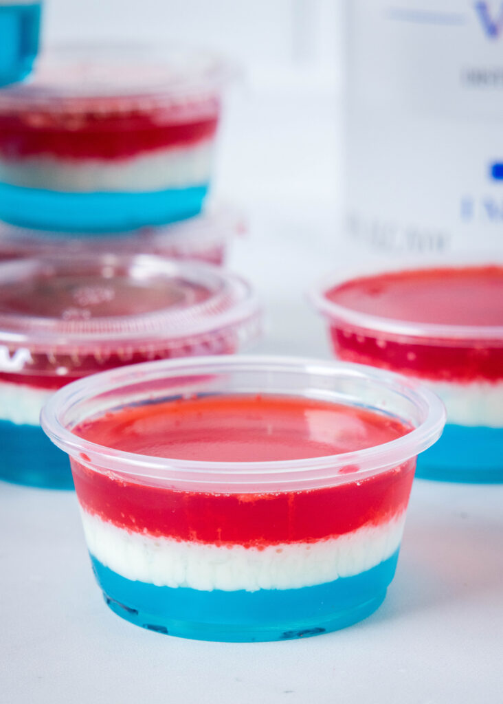 red white and blue jello shots