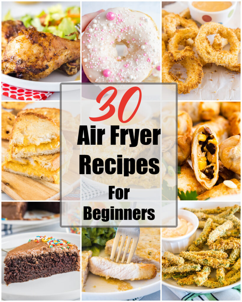 collage of air fryer recipes