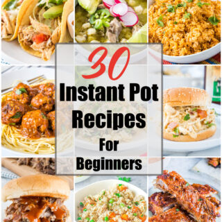 collage of instant pot recipes for beginners