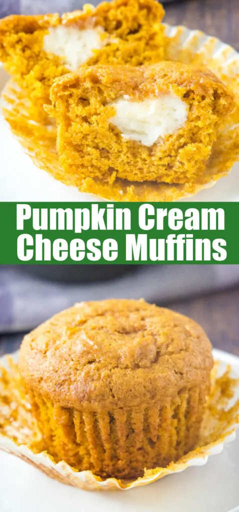 close up of pumpkin muffins for pinterest