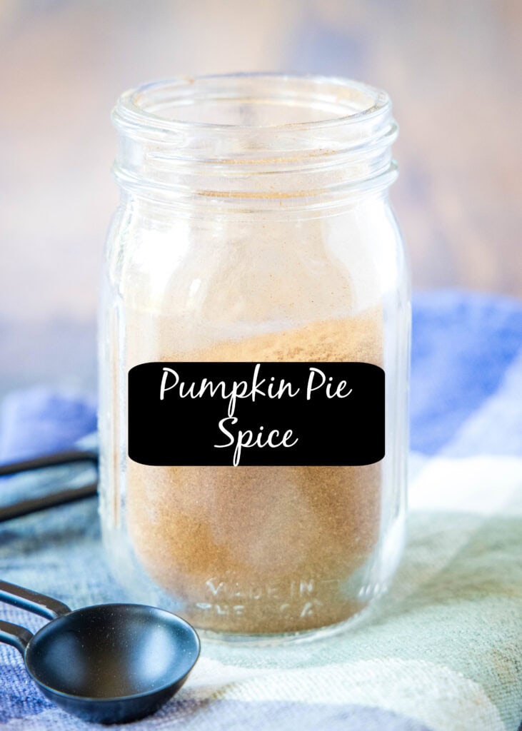 labeled jar of pumpkin pie spice