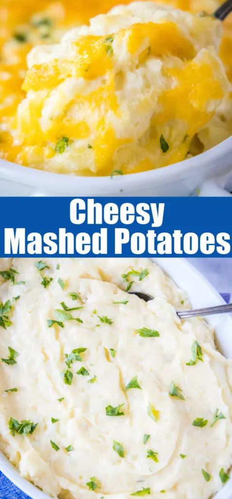 cheesy mashed potatoes close up for pinterest