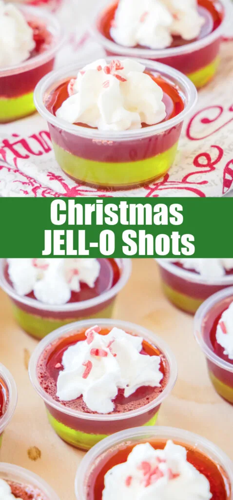 close up christmas jello shots for pinterest