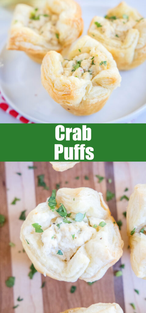close up crab puffs for pinterest