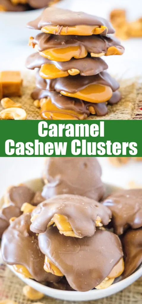 close up chocolate covered caramel and cashews
