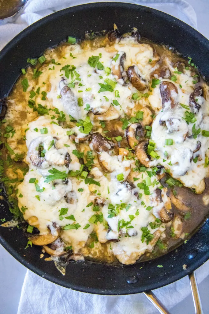 chicken lombardy in a skillet