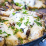 close up chicken lombardy in a skillet