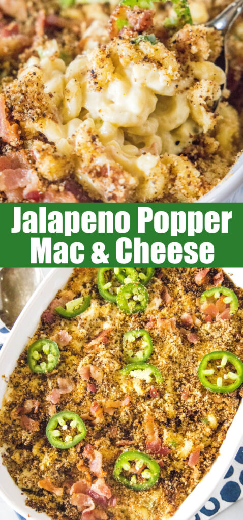 closeup jalapeno mac and cheese for pinterest